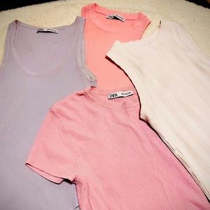ZARA Women’s ribbed top bundle